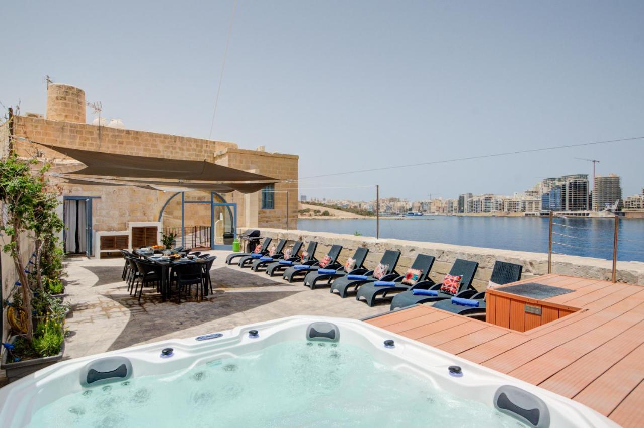 Unique Waterfront Valletta House Villa Exterior foto